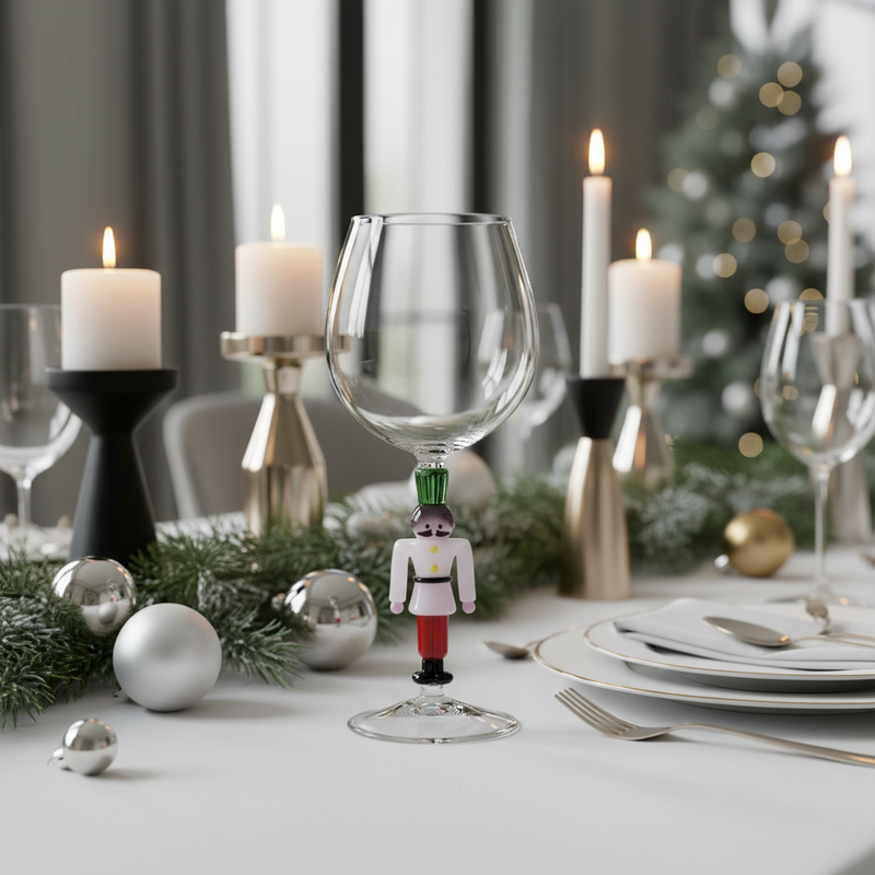 Ichendorf Milano | Calice con soldatino in vetro borosilicato Natale 2025 "Schiaccianoci"