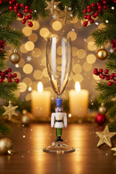 Ichendorf Milano | Flûte con soldatino in vetro borosilicato Natale  "Schiaccianoci"