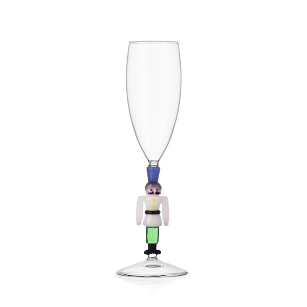 Ichendorf Milano | Flûte con soldatino in vetro borosilicato Natale 2025 "Schiaccianoci"