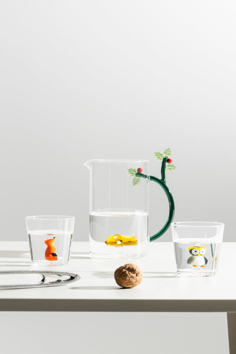 Ichendorf Milano | Brocca decorativa in vetro borosilicato "Woodland Tales" Natale 2025
