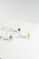 Foto espositiva Ichendorf Milano Bicchieri Con Decoro In Vetro Borosilicato Fruits And Flowers Bicchieri dritti