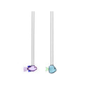Set 2 Cannuccie + spazzola  in vetro Borosilicato Marine Garden Ichendorf Milano
