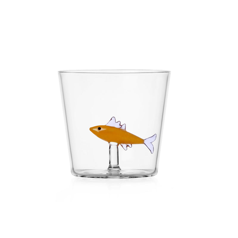 Bicchiere con Pesce in vetro Borosilicato Marine Garden Ichendorf Milano