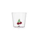 Ichendorf Milano Bicchiere Con Decoro In Vetro Borosilicato Fruits And Flowers con ciliegie