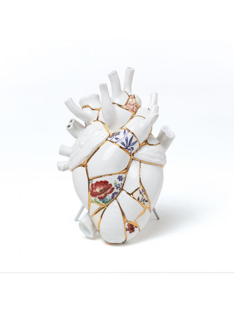 Vaso in Porcellana Love in Bloom Kintsug Seletti