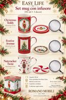 Easy Life | Box Set Tazza Mug 350 ml con infusore e coperchio - 3 Decori
