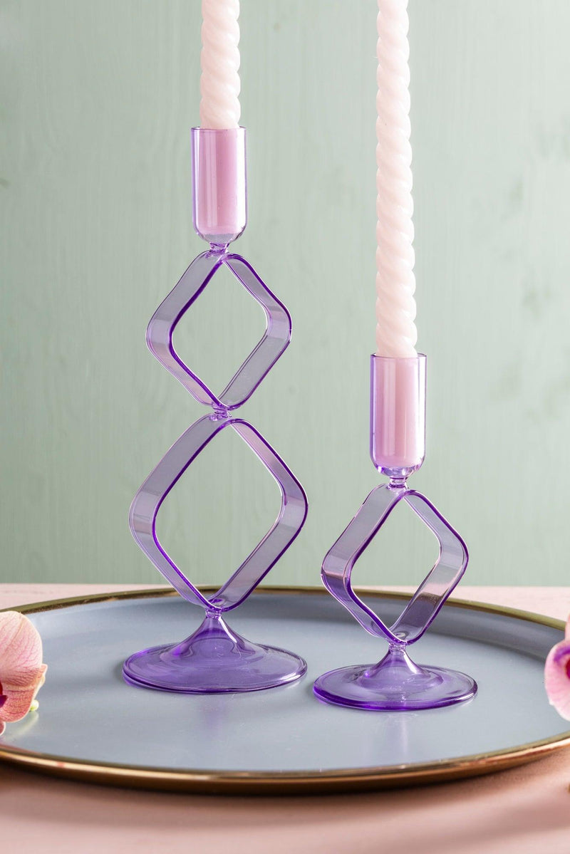 Galbiati Milano Portacandela Rings con anelli in vetro borosilicato colorati