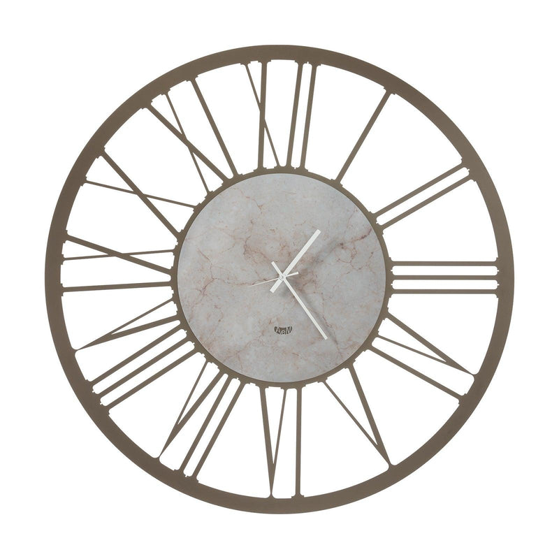 Arti & Mestieri Orologio da parete Big Ø 90 cm. inserto effetto marmo