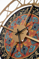 Orologio da Parete decorato effetto Maiolica Arti & Mestieri