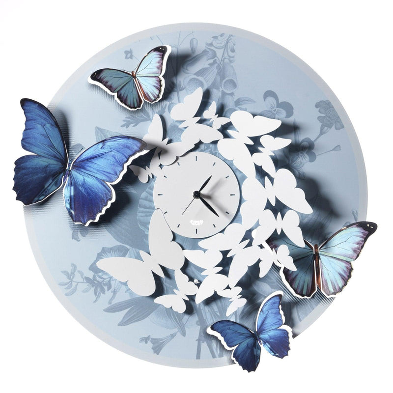 Orologio da parete con farfalle Mariposa Arti & Mestieri