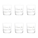 Simple Day | Set 6 Bicchieri Acqua “Le buone idee vengono a tavola” 35,5 cl