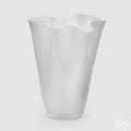 EDG Enzo De Gasperi Vaso Drappo Bianco in vetro