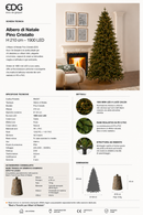 EDG Enzo De Gasperi | Albero di Natale Pino Cristallo con 1900 Led H 210 cm