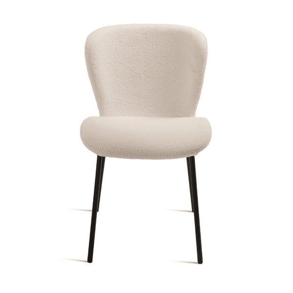 Set 4 pz. Sedie Abram in Tessuto Bouclé Ikone Casa