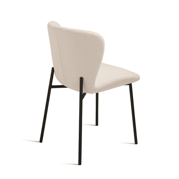 Set 4 pz. Sedie Abram in Tessuto Bouclé Ikone Casa