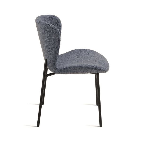 Set 4 pz. Sedie Abram in Tessuto Bouclé Ikone Casa
