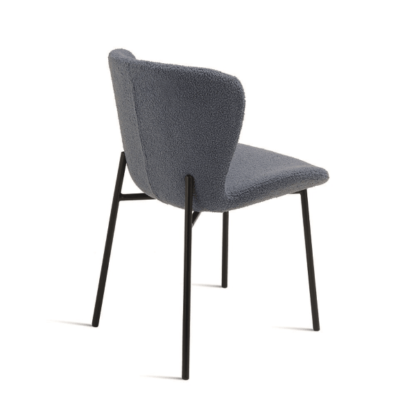 Set 4 pz. Sedie Abram in Tessuto Bouclé Ikone Casa