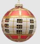 EDG Enzo De Gasperi | Palla decorativa stile scacchi in vetro Natale 2025