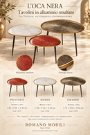 L'Oca Nera | Tavolino di Design in Alluminio Smaltato – 3 Dimensioni e Colori