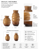 Onlylux | Vaso Ninfa in Vetro Artigianale – Colore Latte/Tabacco