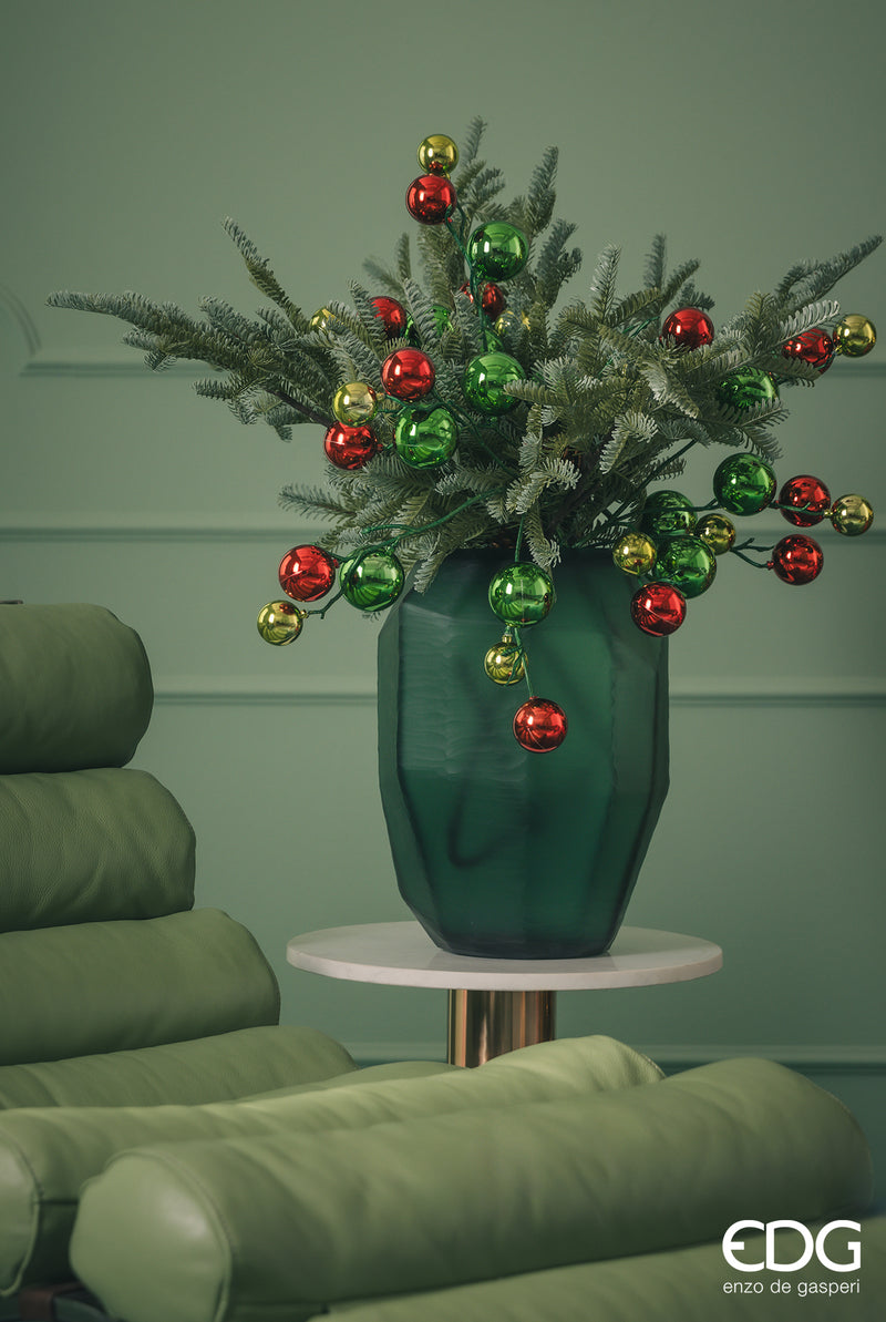 Enzo De Gasperi Decoro Palle Mix con Ramo Natale 2024