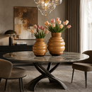 Onlylux | Vaso Ninfa in Vetro Artigianale – Colore Latte/Tabacco