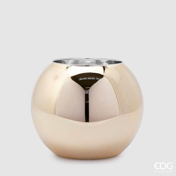 Enzo De Gasperi Vaso Sfera Platino in Vetro