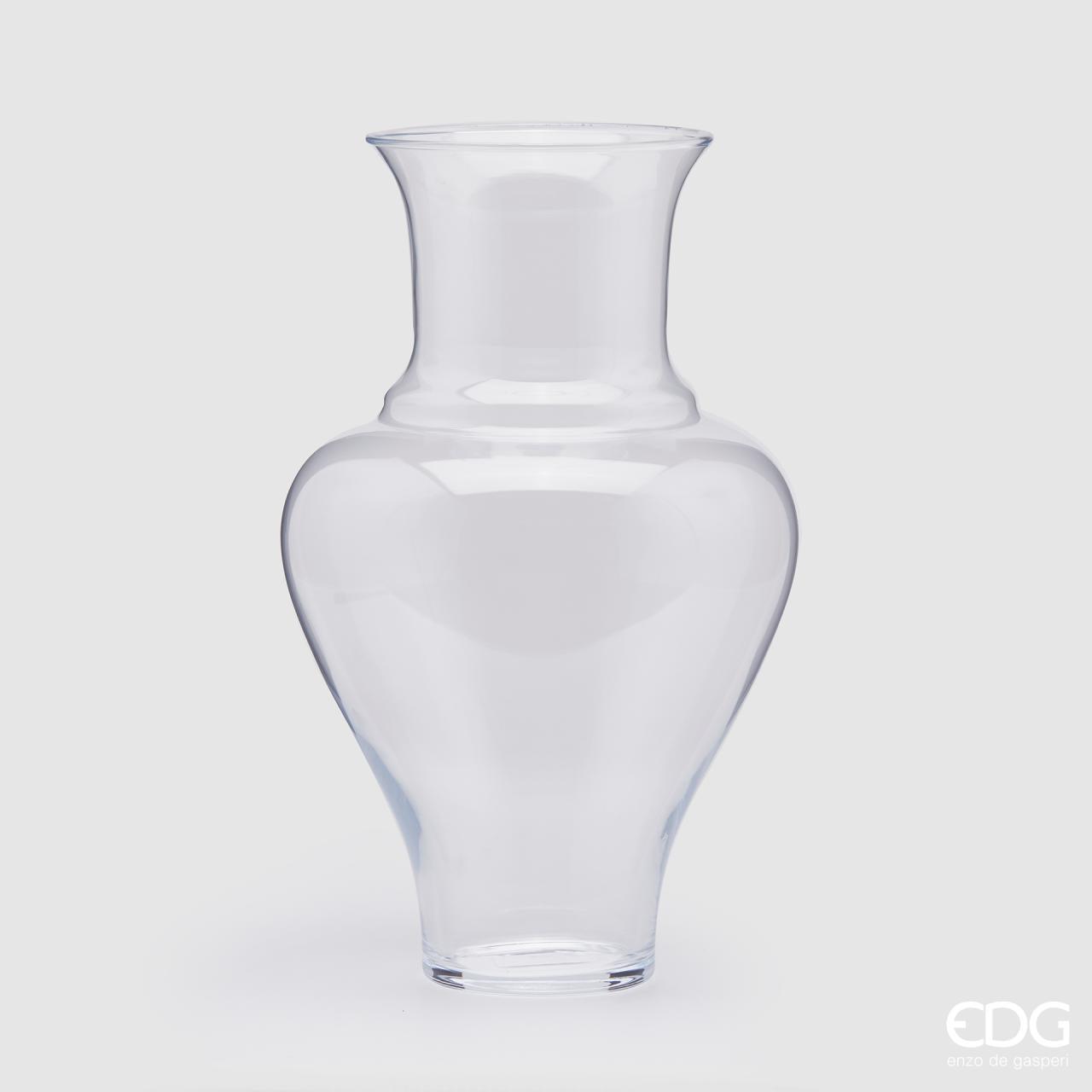 Kurtzy Vaso Vetro Trasparente - 29 cm - Vasi Moderni da Interno Design