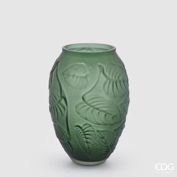 Enzo De Gasperi Vaso Foglie in Vetro Opaco 🍃
