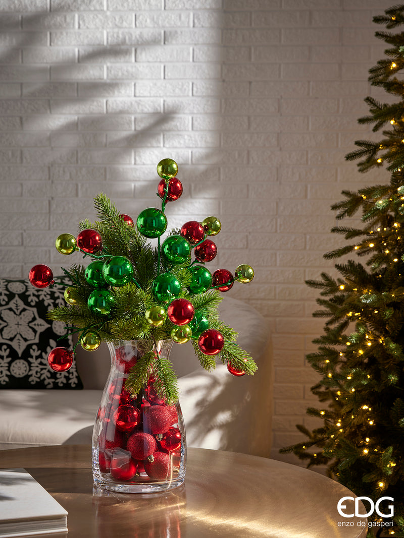 Enzo De Gasperi Decoro Palle Mix con Ramo Natale 2024