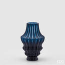 Enzo De Gasperi Vaso Isen Blu in Vetro