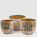 Enzo De Gasperi Vaso Solchi Rotondo in Metallo