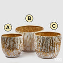 Enzo De Gasperi Vaso Solchi Rotondo in Metallo