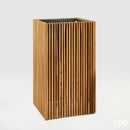 EDG Enzo De Gasperi Vaso listelli Quadrato Outdoor in legno di acacia Naturale