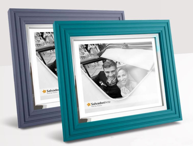 Portafoto Rigato Steps con profilo in Metallo  20x25cm Salvadori Cornici