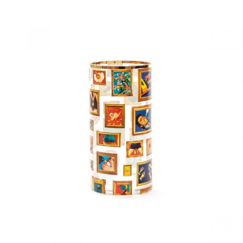 Vaso in vetro Toiletpaper Cornici Cilindro SELETTI