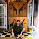 Lampada polietilene Giraffa In Love XS Bianco QEEBOO