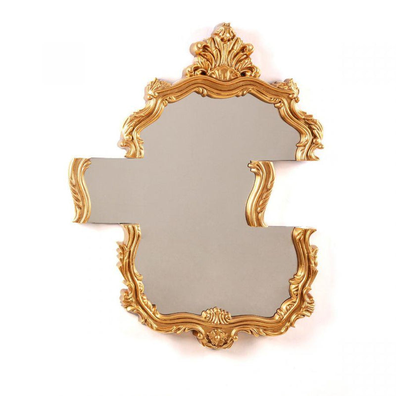 Specchio da Parete Tetris Mirror oro 70x90 cm. SELETTI