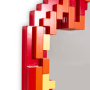 Seletti - Pixel specchiera con cornice 49,5 x 70,5 cm.  Flame - Fiamma