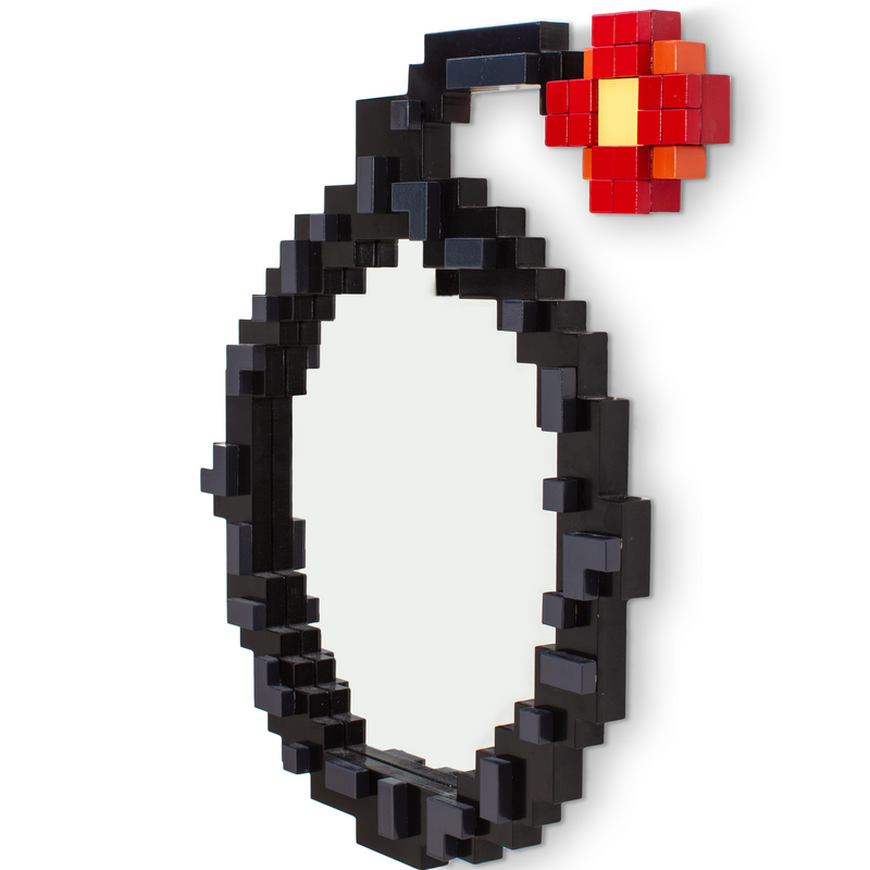 Seletti -Pixel  specchiera con cornice 55,5x60 cm. Bomb - Bomba