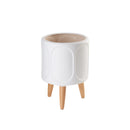 L'Oca Nera | Cachepot in Ceramica con piedi in Legno