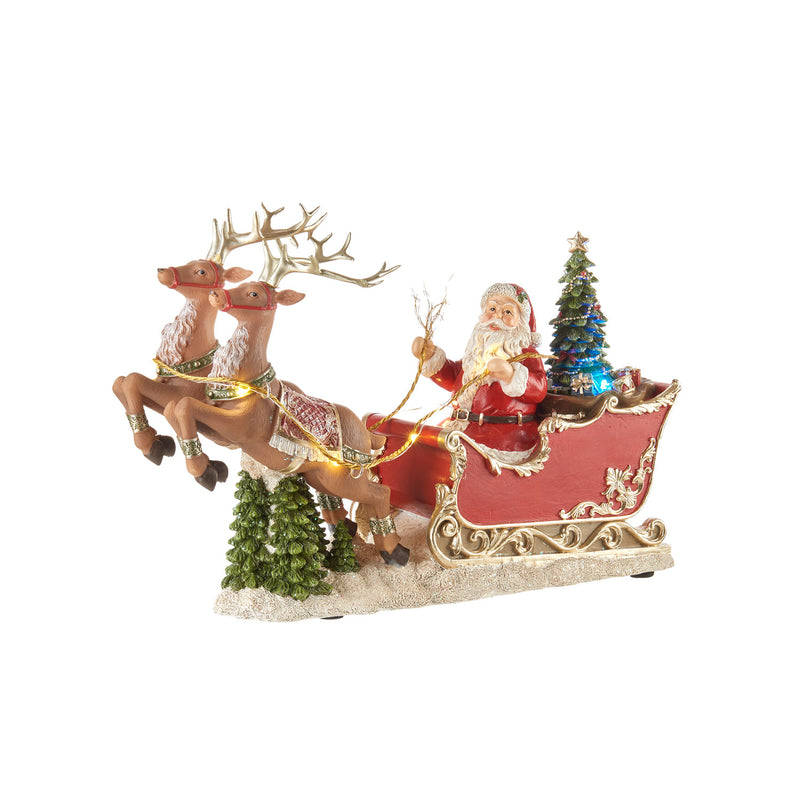 L'Oca Nera | Decoro da Appoggio con LED e Musica - Babbo Natale è Qui
