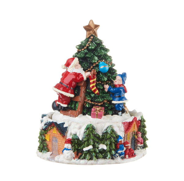 L'Oca Nera Decoro da appoggio Carillon con movimento 🎄 Natale 2024 Girotondo Natalizio
