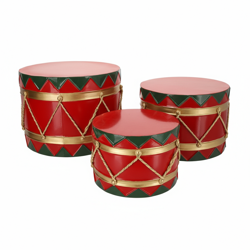 Timstor | Tamburo in metallo decorativo Natale 2025