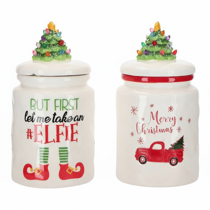 Timstor | Barattolo Natalizio in ceramica con LED Natale 2025