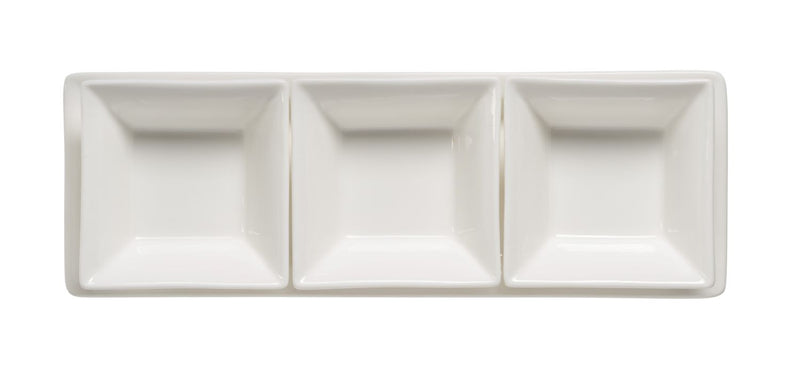 Galbiati Milano | Set 4 Pz Antipastiera rettangolare in porcellana alluminica Convivio