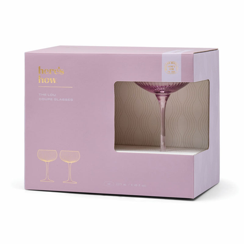 Here's How | Set 2 Pz Bicchiere "The Lou Coupe" in vetro