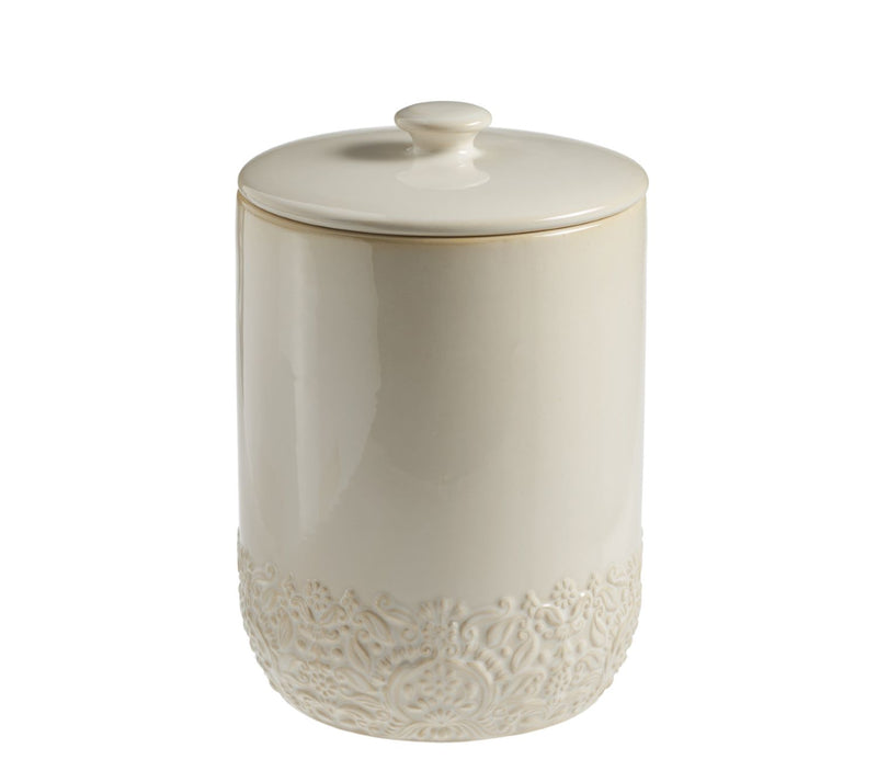 Galbiati Milano | Biscottiera in ceramica con decori a rilievo Sibilla