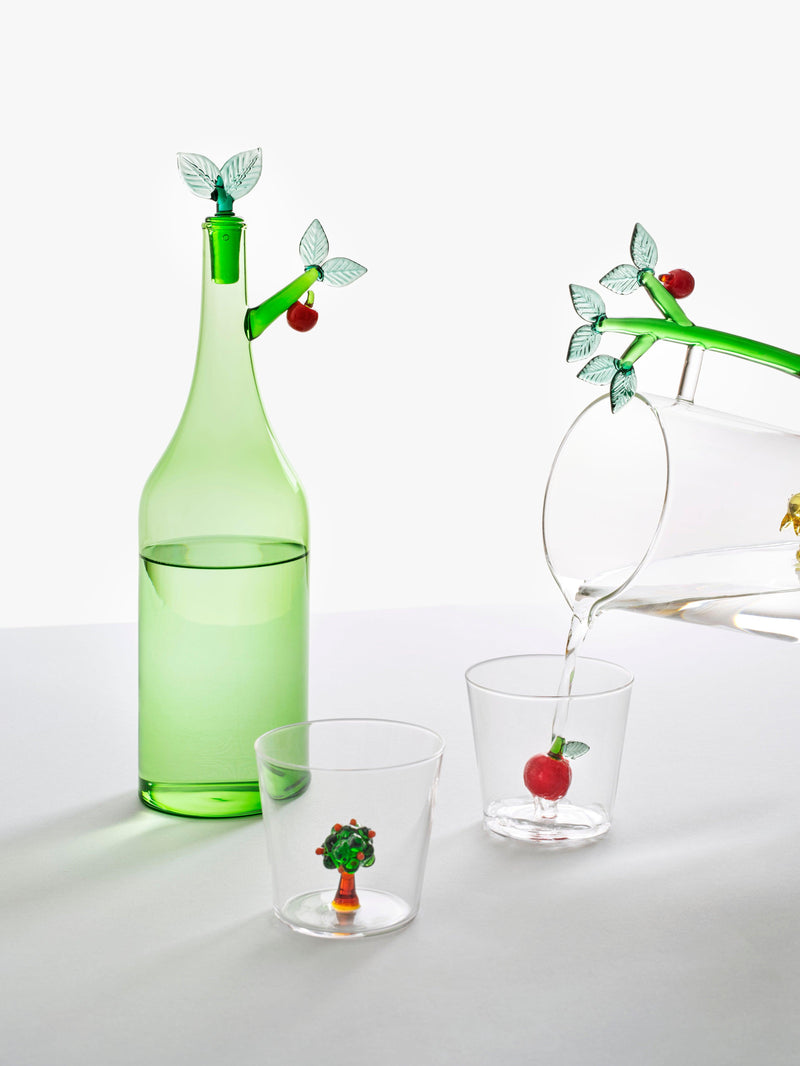 Ichendorf Bicchiere in vetro con decoro Natale 2024 Red Apple fatto a Mano ✋🏻