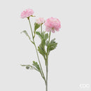 Fiore artificiale Ranuncolo 3 boccioli con foglie EDG Enzo De Gasperi